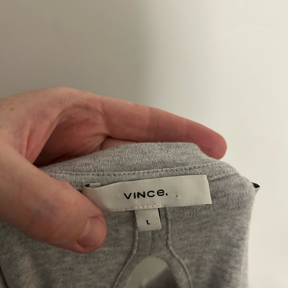 Vince Wrap‎ Waist Dress In Heather Grey size large - Picture 10 of 10